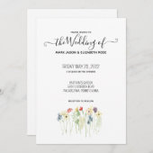 シンプル結婚式招待状 招待状 (正面/裏面)