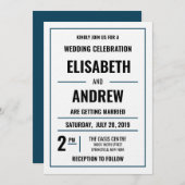 シンプル結婚式招待状 招待状 (正面/裏面)