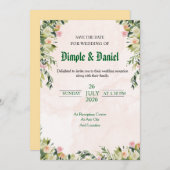 シンプル結婚式招待状 招待状 (正面/裏面)