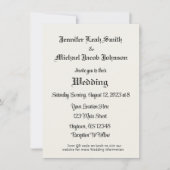 シンプル結婚式招待状QRコーフレンドリード 招待状 (正面)