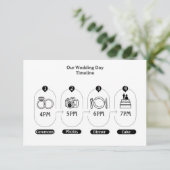 シンプル結婚式日タイムラインエンクロージャカード エンクロージャーカード (スタンド正面)