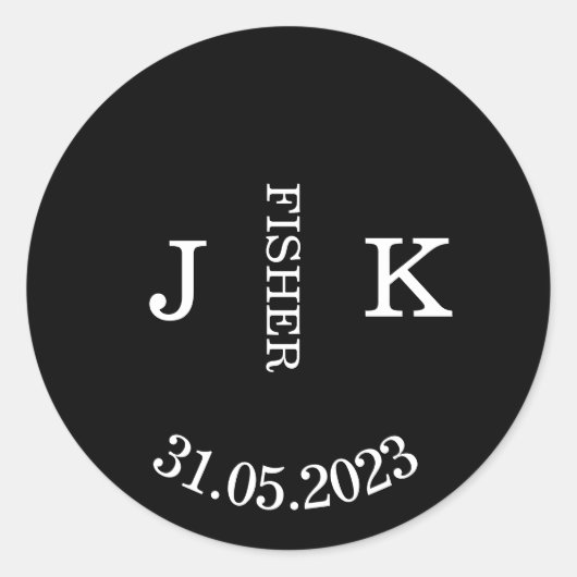 シンプル結婚式用シール ラウンドシール (正面)