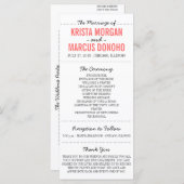 シンプル結婚式 プログラムラックカード8 プログラム (正面/裏面)