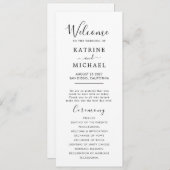 シンプル結婚式 プログラム (正面/裏面)