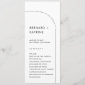 シンプル結婚式 プログラム (正面)