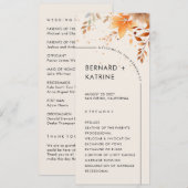 シンプル結婚式 プログラム (正面/裏面)