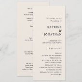 シンプル結婚式 プログラム (正面/裏面)