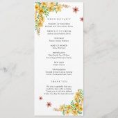 シンプル結婚式 プログラム (裏面)