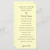 シンプル結婚式 プログラム（クリーム） プログラム (正面/裏面)