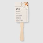 シンプル結婚式 プログラム ハンドファン (正面)