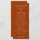 シンプル結婚式 プログラム（ブリック） プログラム (正面/裏面)