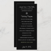 シンプル結婚式 プログラム（黒） プログラム (正面/裏面)