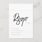 シンプル結婚式RSVP エンクロージャーカード (正面)
