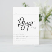 シンプル結婚式RSVP エンクロージャーカード (スタンド正面)
