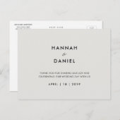 シンプル結婚感謝 ポストカード (正面/裏面)