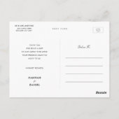 シンプル結婚感謝 ポストカード (裏面)