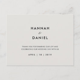 シンプル結婚感謝 ポストカード