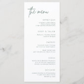 シンプル結婚披露宴パーティーディナフォーマルーメニュー メニュー (正面)