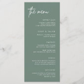 シンプル結婚披露宴パーティーディナフォーマルーメニュー メニュー (正面)