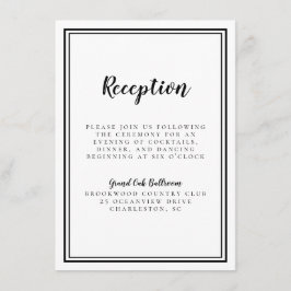 シンプル結婚披露宴フレーム白黒 エンクロージャーカード