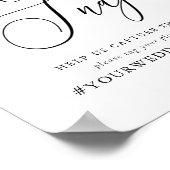 シンプル結婚書素朴のハッシュタグ記号 ポスター (角)