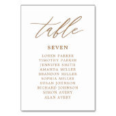 シンプル結婚書素朴の座席図Ta テーブルナンバー (正面)