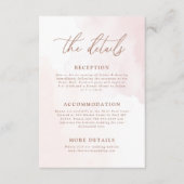 シンプル結婚植物素朴詳細 エンクロージャーカード (正面)