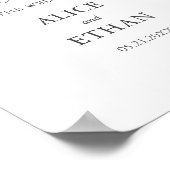 シンプル結婚歓迎サイン ポスター (角)