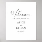 シンプル結婚歓迎サイン ポスター (正面)