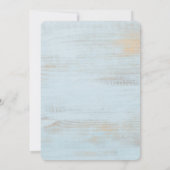 シンプル結婚素朴ブルーウッド&ウォーターカラーハーブ 招待状 (裏面)