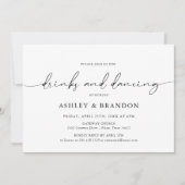 シンプル結婚素朴リハーサルディナー招待状 招待状 (正面)