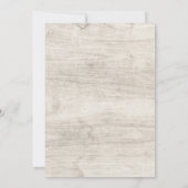 シンプル結婚素朴白い木材と水の色ハーブ 招待状 (裏面)