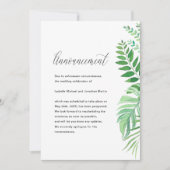 シンプル結婚葉延期の発表 案内状 (正面)