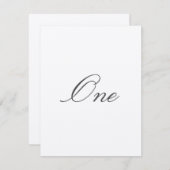 シンプル結婚表の番号 招待状 (正面/裏面)