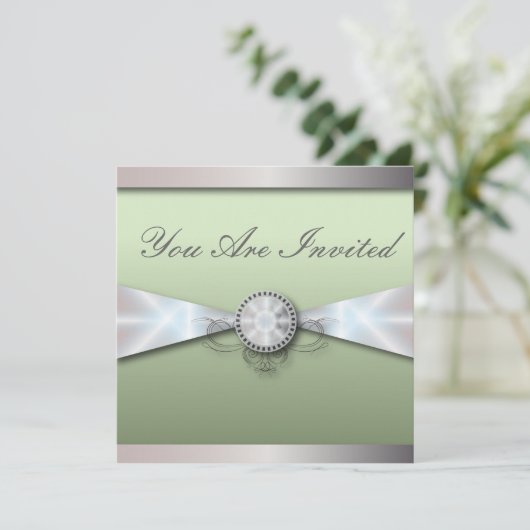 シンプル結婚造幣局と白結婚分 招待状 (スタンド正面)