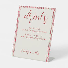 シンプル結婚飲み物 台座サイン