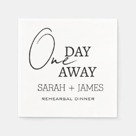 シンプル結婚1日リハーサル遠くにディナー スタンダードカクテルナプキン