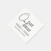 シンプル結婚1日リハーサル遠くにディナー スタンダードカクテルナプキン (角)