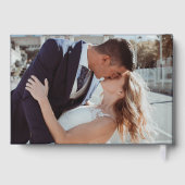 シンプル結婚Guestbookリネン結婚ズゲストFo ゲストブック (裏面)