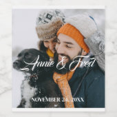 シンプル結婚Photo Wineラベル ワインラベル (シングルラベル)