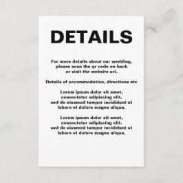 シンプル結婚QRコード エンクロージャーカード