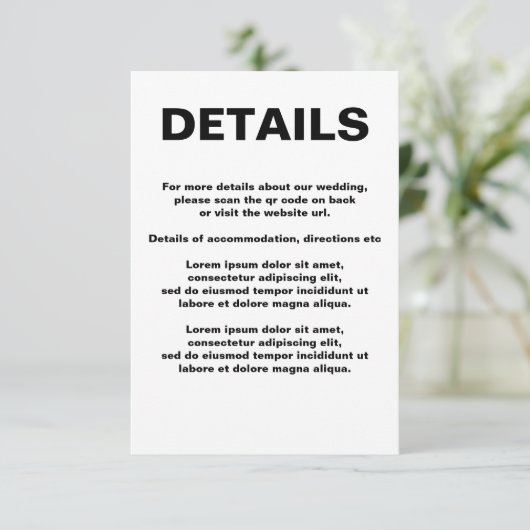 シンプル結婚QRコード エンクロージャーカード (スタンド正面)