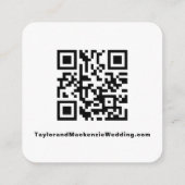 シンプル結婚QRコード エンクロージャーカード (裏面)