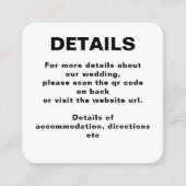 シンプル結婚QRコード エンクロージャーカード (正面)