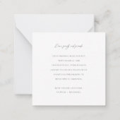 シンプル結婚Scriptモダンの写真あり ノートカード (裏面)