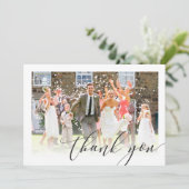 シンプル結婚THANK YOU photos 縁ど エレガント サンキューカード (スタンド正面)