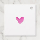 シンプル絵を描線とハート結婚のギフト フェイバータグ (裏面)