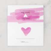 シンプル絵を描線とハート結婚の座席表 プレイスカード (外部開封)