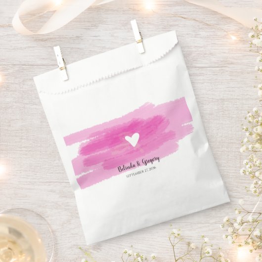 シンプル絵を描線とハート結婚ズ フェイバーバッグ (クリップ留めされた状態)