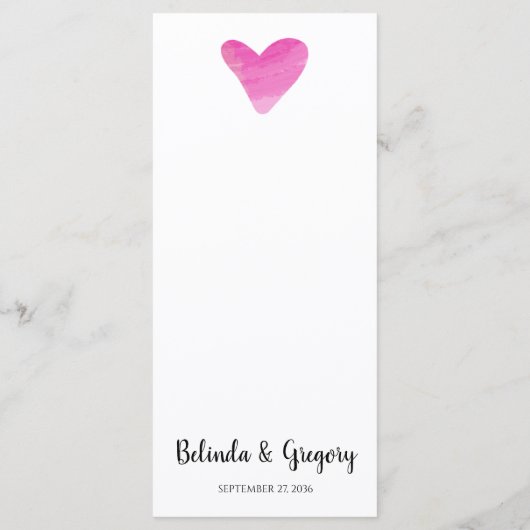 シンプル絵を描線とハート結婚ズ メニュー (裏面)